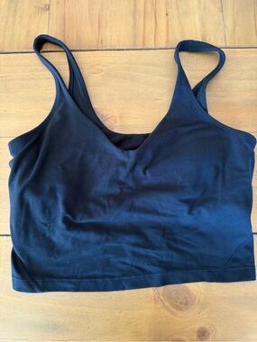 lululemon athletica Black Scoop Neck Sports Bra